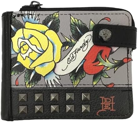 Amazon.com: ED HARDY Dead Alive Zip Around Wallet Wristlet Clutch